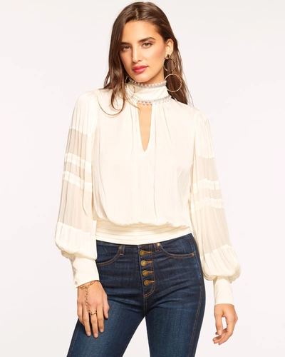 Ramy Brook Jolene Long Sleeve Blouse In Ivory