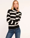 RAMY BROOK HAYDA STRIPED TURTLENECK SWEATER