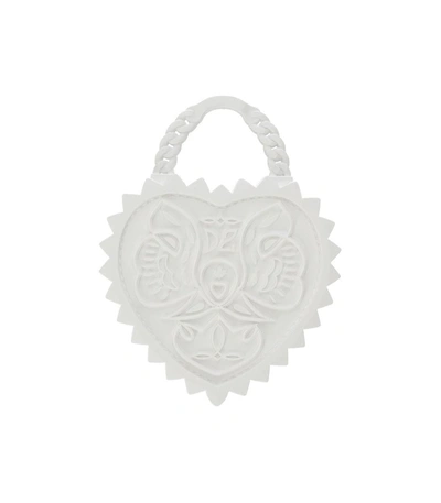 Dsquared2 Open Your Heart Top Handle Bag In White