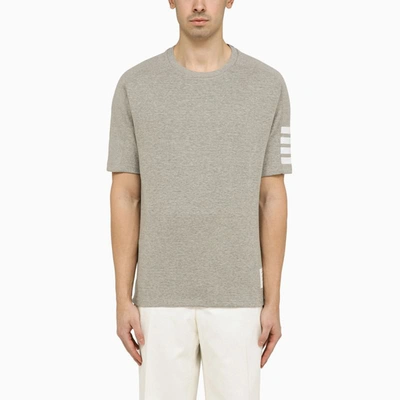 Thom Browne 4-bar T-shirt Light-grey In Gray