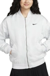 Nike Women's  Sportswear Reversible Varsity Bomber Jacket In Grey