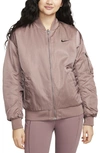 Nike Women's  Sportswear Reversible Varsity Bomber Jacket In Purple