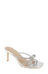 Bcbgeneration Selma Womens Rhinestone Manmade Slide In Silver