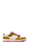 Nike Dunk Low Special Edition Sneaker In Bronzine/ Coconut Milk/ Pink