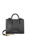 Strathberry Nano Leather Satchel In Black