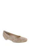 Ros Hommerson Tabitha Pump In Tan Textile