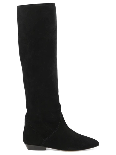 Isabel Marant Sayla Suede Boots In Black