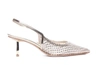 Le Silla Chanel Gilda Pumps With 60mm Back Strap In Silver