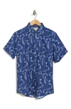 REPORT COLLECTION REPORT COLLECTION LEAF SHORT SLEEVE BUTTON-DOWN SHIRT