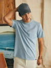 Faherty Sunwashed Pocket T-shirt In Blue Breeze