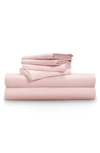 Pg Goods Pillow Gal Luxe Soft & Smooth 6-piece Sheet Set In Light Pink