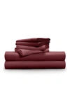 Pg Goods Pillow Gal Luxe Soft & Smooth 6-piece Sheet Set In Plum