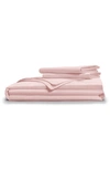 Pg Goods Pillow Gal Classic Cool Crisp & Cotton Duvet & Pillow Sham 3-piece Set In Light Pink