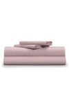 Pg Goods Pillow Gal Classic Cool & Crisp Cotton 4-piece Sheet Set In Pg Pink
