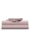 Pg Goods Pillow Gal Classic Cool & Crisp Cotton 4-piece Sheet Set In Light Pink