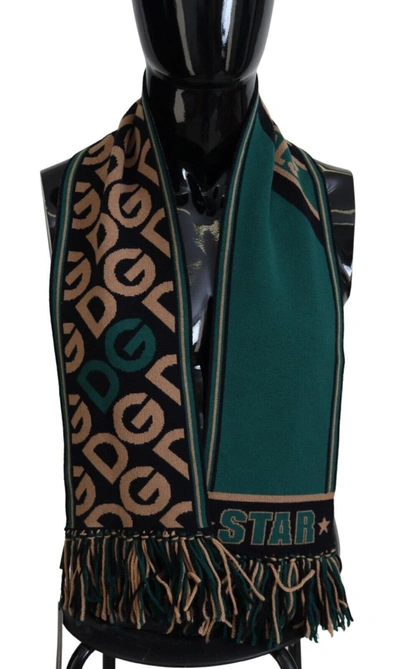 Dolce & Gabbana Elegant Green Wool Cashmere Men's Men's Scarf