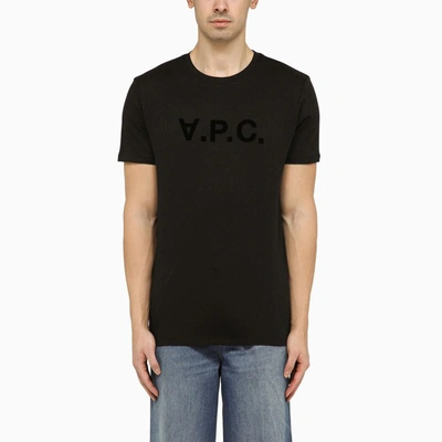 Apc A.p.c. Logoed Crewneck T-shirt In Black