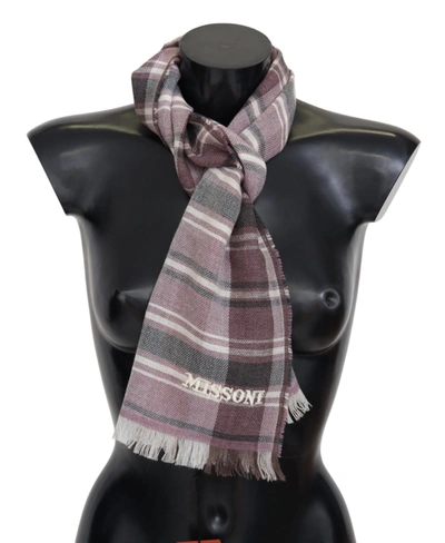 Missoni Striped Wool Unisex Men's Scarf In Multicolor