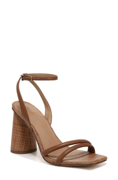 Sam Edelman Women's Kia Strappy Dress Sandals Women's Shoes In Rich Cognac Raffia Multi