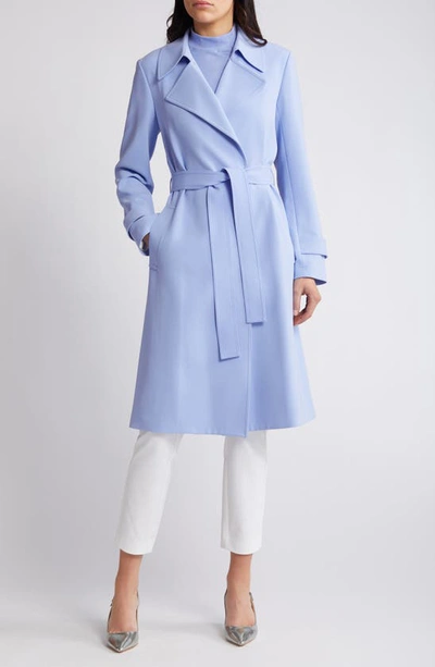 Theory Oaklane Belted Wrap Coat In Grotto