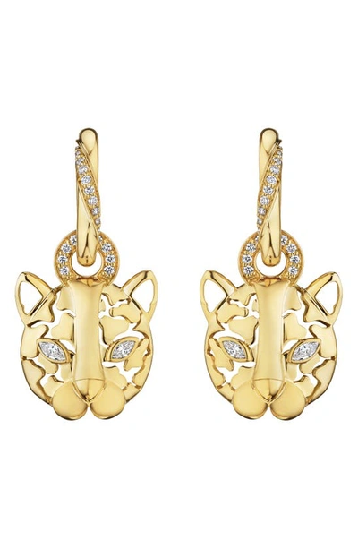 Hueb 18k Onsa Yellow Gold Earrings With Diamonds