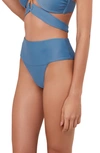 Vix Swimwear Jessica Solid High Waist Bikini Bottoms In Light Blue