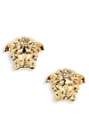 Versace First Line Versace Medusa Head Stud Earrings In Versace Gold