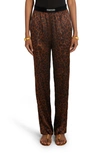 TOM FORD TOM FORD REFLECTED LEOPARD PRINT STRETCH SILK PAJAMA PANTS