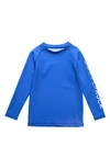 SNAPPER ROCK KIDS' MARINE BLUE LONG SLEEVE RASHGUARD TOP