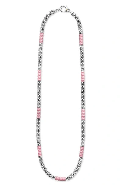 LAGOS LAGOS PINK CAVIAR CERAMIC STATION NECKLACE