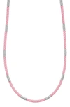 Lagos Pink Caviar Ceramic Station Necklace In Pink
