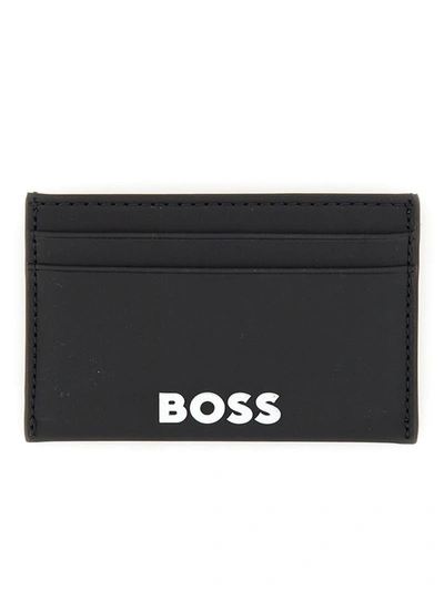 Hugo Boss Boss Card Holder With Logo In Black