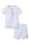 Petite Plume Boys' Pima Cotton Striped Short Set - Little Kid, Big Kid In Blue