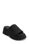 DKNY LOGO QUILT PLATFORM SANDAL