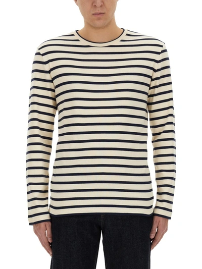 Jil Sander Striped Pattern Sweater - Atterley In White,black