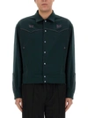 Needles Cowboy Butterfly-embroidered Jacket In Green
