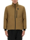 South2 West8 Padded Jacket With High Collar In Brown
