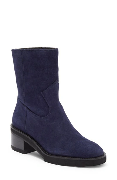 Stuart Weitzman Boulevard Moto Bootie In Nice Blue