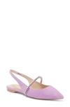 Stuart Weitzman Crystalline Suede Slingback Flat In Amatista
