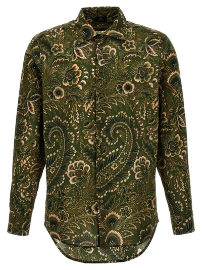 Etro Paisley Shirt, Blouse Green In Yellow