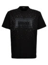 VERSACE RHINESTONE LOGO T-SHIRT BLACK