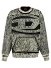 DIESEL S-MACOVAL SWEATSHIRT WHITE/BLACK