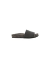 Brunello Cucinelli Textured Strap Slip-on Sandals With Cushioned Footbed
