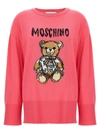 MOSCHINO TEDDY BEAR SWEATER, CARDIGANS FUCHSIA