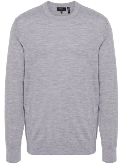 Theory Sweaters In Cool Heather Grey