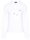 Dsquared2 White Mesh Heart Sweatshirt In White