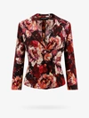 Dolce & Gabbana Floral-print Fitted-waistline Blazer In Multicolor