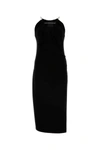 Givenchy Viscose Dress With Embellished Neckline And Draped Detailing In Black