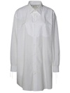 Maison Margiela Shirt Dress With Long Sleeves And Chest Pocket In White