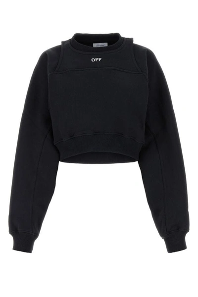 Off-white Off White Woman Black Cotton Sweatshirt